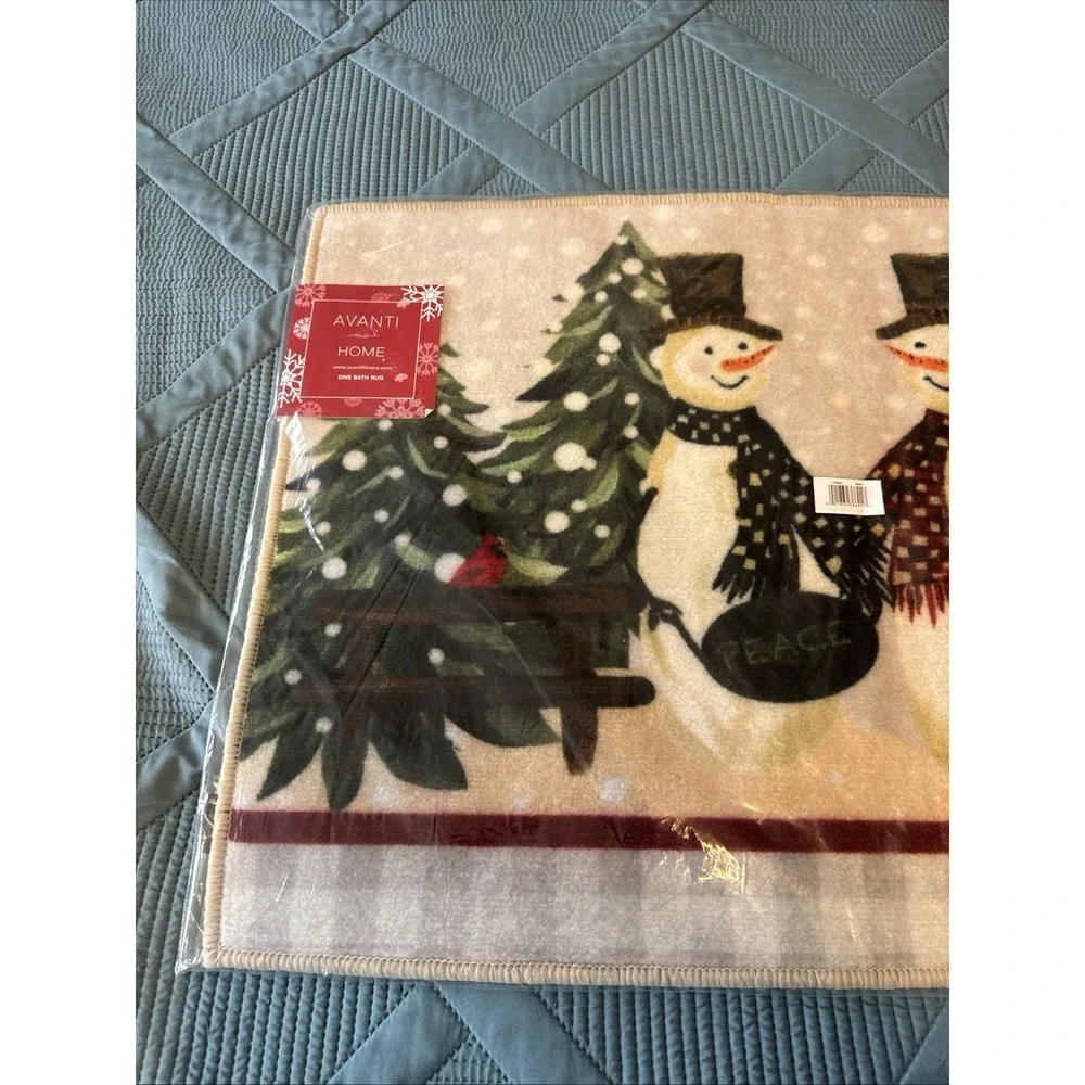 Avanti Home Christmas Snowman Bath Mat